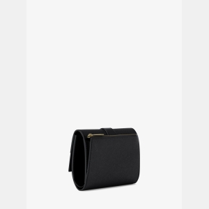 Michael Kors Outlet Greenwich Medium Saffiano Leather Trifold Wallet - BLACK - Image 5