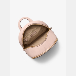 Michael Kors Outlet Rhea Medium Pebbled Leather Backpack - Image 3