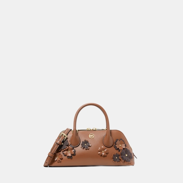 Michael Kors Outlet Petra Small Signature Logo Floral Embellished Crossbody Bag