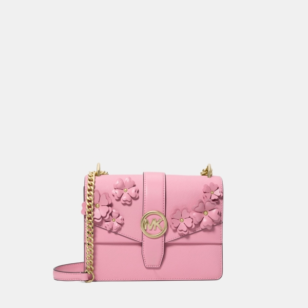 Michael Kors Outlet Greenwich Small Floral Embellished Crossbody Bag