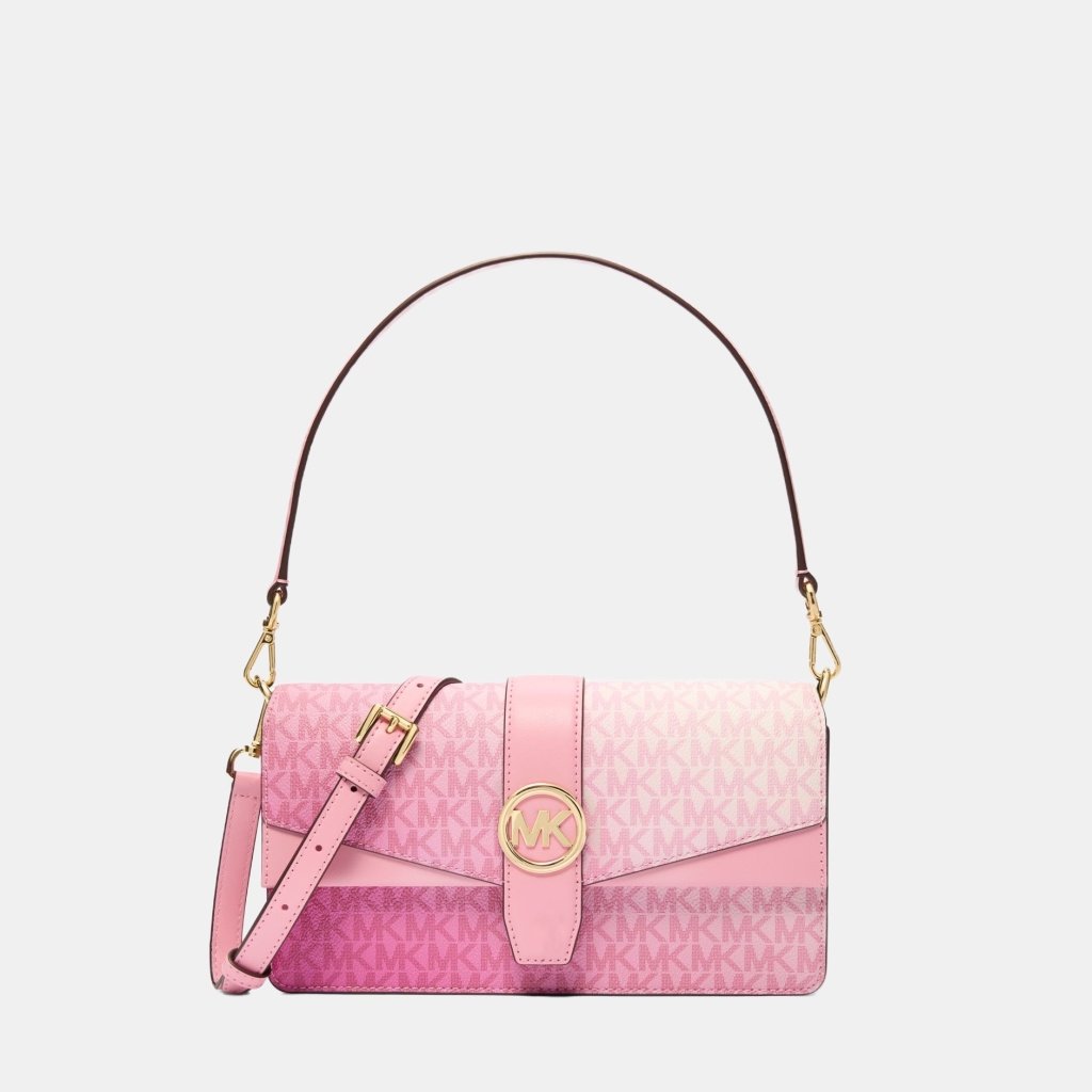 Michael Kors Outlet Greenwich Medium Ombré Signature Logo Convertible Shoulder Bag