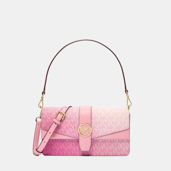 Michael Kors Outlet Greenwich Medium Ombré Signature Logo Convertible Shoulder Bag