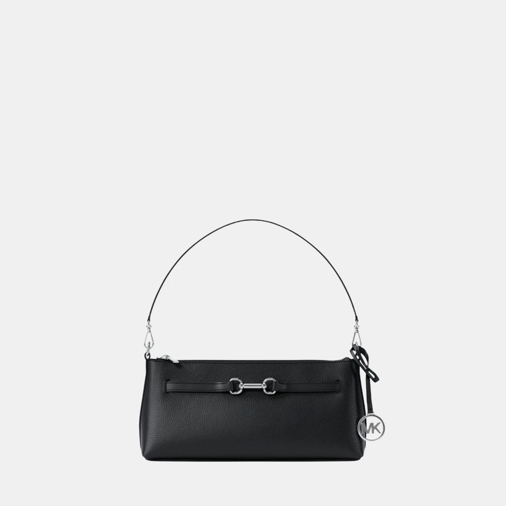Michael Kors Outlet Carson Small Pebbled Leather Convertible Crossbody Bag - BLACK