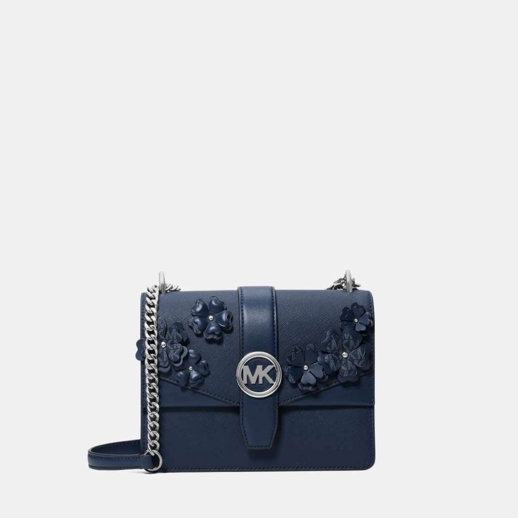 Michael Kors Outlet Greenwich Small Floral Embellished Crossbody Bag