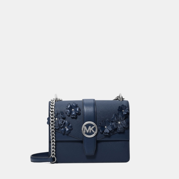 Michael Kors Outlet Greenwich Small Floral Embellished Crossbody Bag