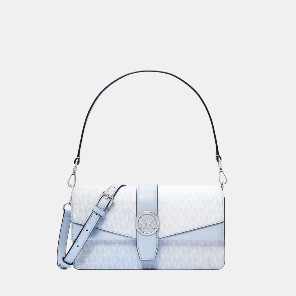 Michael Kors Outlet Greenwich Medium Signature Logo Shoulder Bag