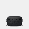 Michael Kors Outlet Jet Set Travel Large Logo Debossed Camera Crossbody Bag - BLACK