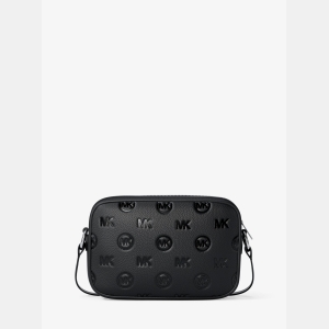 Michael Kors Outlet Jet Set Travel Large Logo Debossed Camera Crossbody Bag - BLACK - Image 4