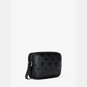 Michael Kors Outlet Jet Set Travel Large Logo Debossed Camera Crossbody Bag - BLACK - Image 6