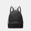 Michael Kors Outlet Rhea Medium Pebbled Leather Backpack - BLACK
