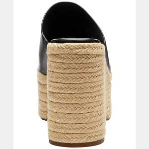 Coach Women's Platform Wedge Espadrille - Black Leather - Image 4
