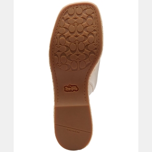 Coach Women's Platform Wedge Espadrille - Chalk Leather - Image 6
