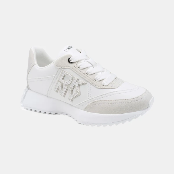 DKNY Women's Nivardi Lace-Up Sneakers - White