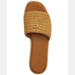 Coach Women's Holly Espadrille Slip-On Sandals - Natural Raffia - Image 5