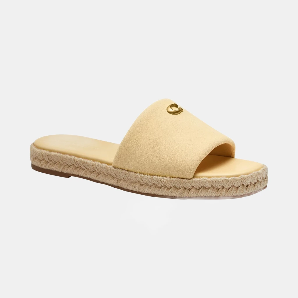 Coach Women's Holly Espadrille Slip-On Sandals - Vanilla Suede