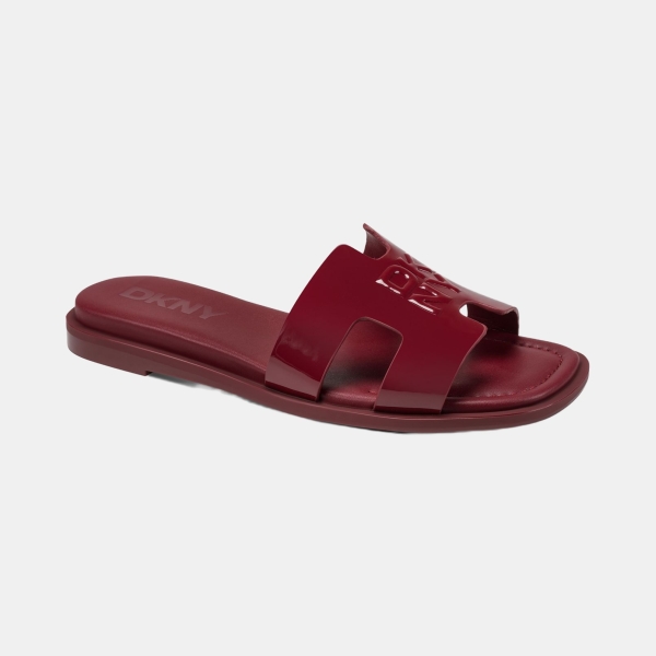 DKNY Women's Columba Slide Flat Sandals - Ruby Red