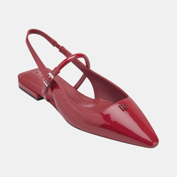 DKNY Women's Cairo Slingback Flats - Ruby Red