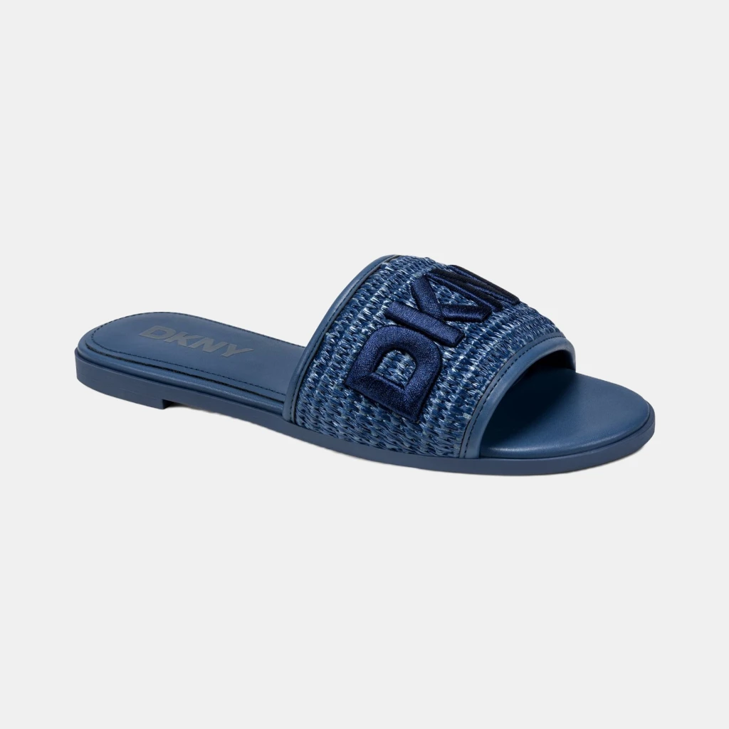 DKNY Women's Winslet Slide Flat Sandals - Dark Blue