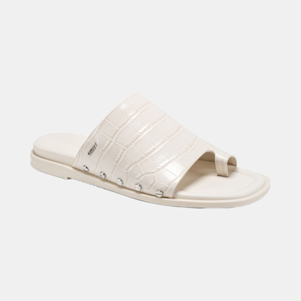 DKNY Women's Colwyn Slip-On Flat Sandals - Coconut Croco