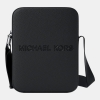 Michael Kors Outlet Cooper Logo Embossed Pebbled Leather Messenger Bag