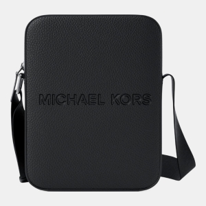 Michael Kors Outlet Cooper Logo Embossed Pebbled Leather Messenger Bag