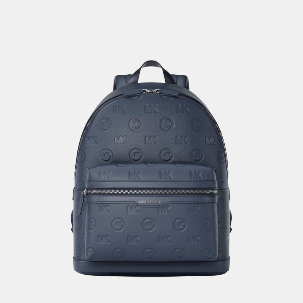 Michael Kors Outlet Cooper Medium Logo Debossed Dome Backpack - NAVY