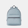 Michael Kors Outlet Cooper Medium Logo Debossed Dome Backpack - PALE OCEAN