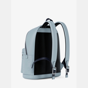 Michael Kors Outlet Cooper Medium Logo Debossed Dome Backpack - PALE OCEAN - Image 4