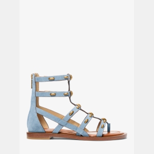 MICHAEL Michael Kors Noa Studded Suede Gladiator Sandal - CHAMBRAY - Image 3