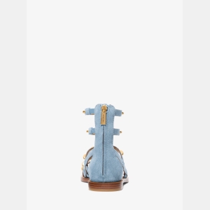 MICHAEL Michael Kors Noa Studded Suede Gladiator Sandal - CHAMBRAY - Image 4