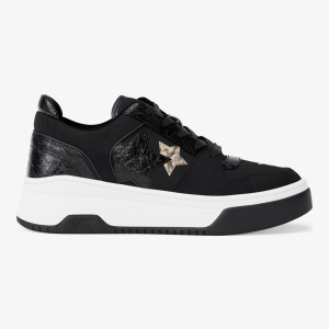 Michael Kors Outlet Lexi Embellished Mixed-Media Sneaker - Image 3