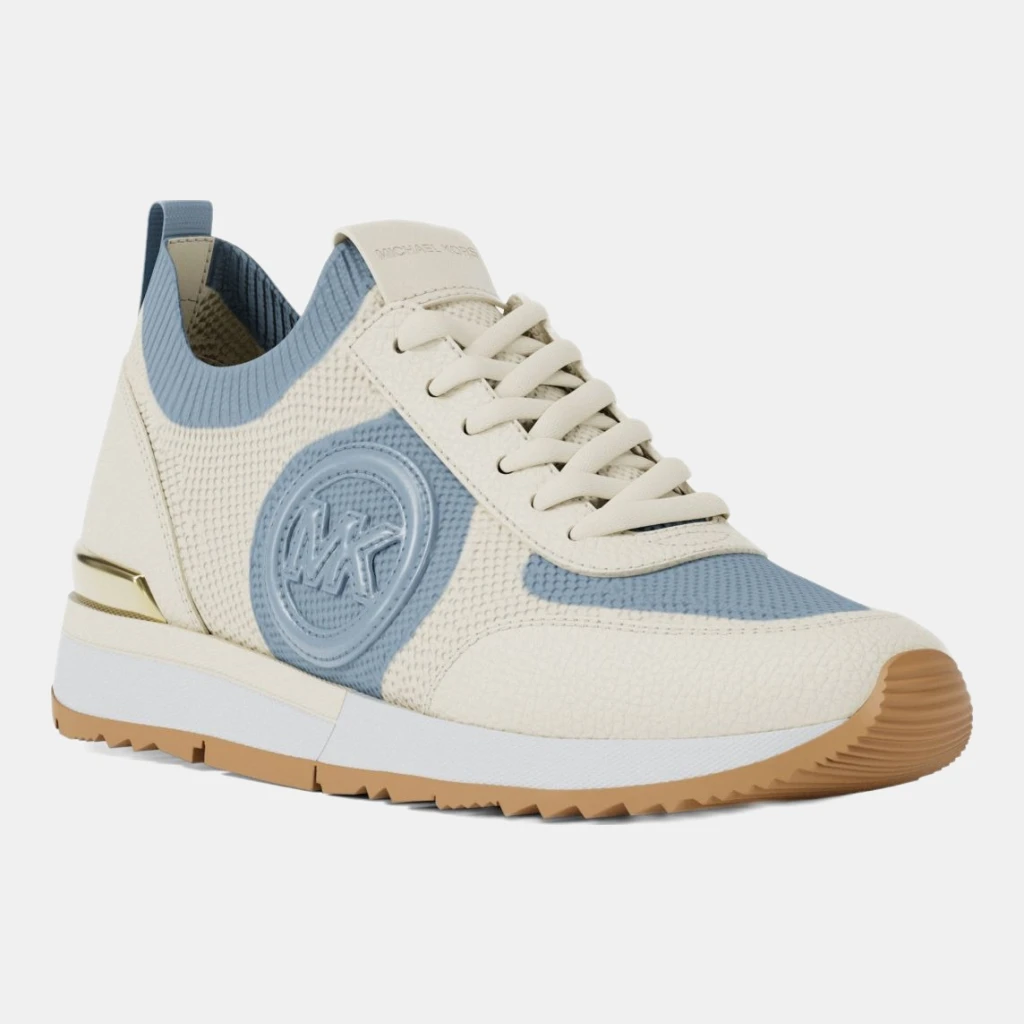 Michael Kors Outlet Jenkins Two-Tone Stretch Knit Trainer - PALE BLUE