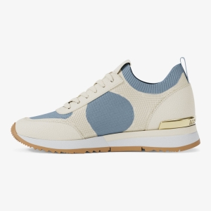 Michael Kors Outlet Jenkins Two-Tone Stretch Knit Trainer - PALE BLUE - Image 4