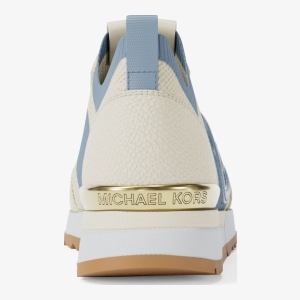Michael Kors Outlet Jenkins Two-Tone Stretch Knit Trainer - PALE BLUE - Image 5