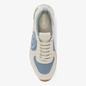 Michael Kors Outlet Jenkins Two-Tone Stretch Knit Trainer - PALE BLUE - Image 6