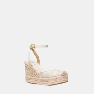 Michael Kors Outlet Larissa Logo Jacquard Espadrille Wedge