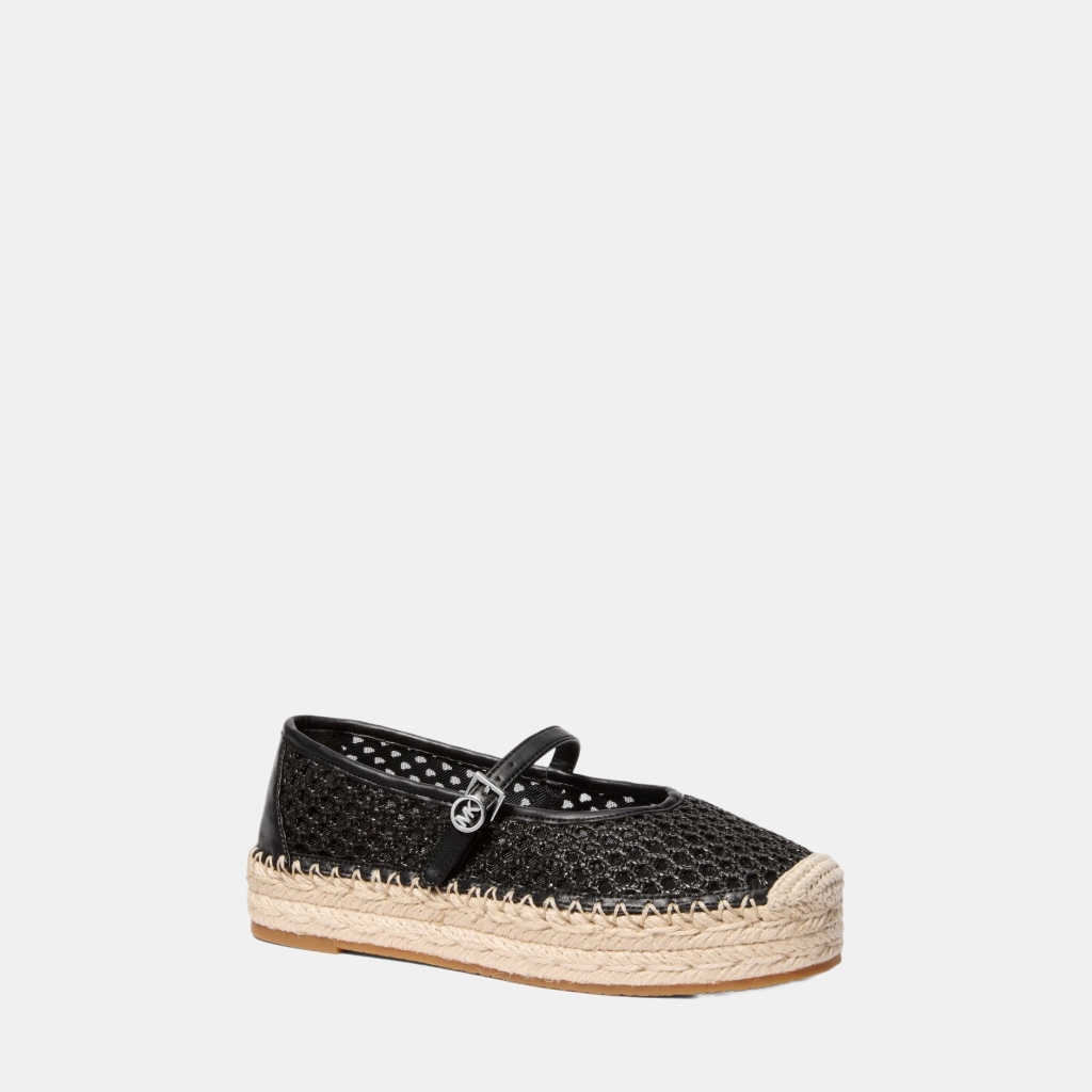 Michael Kors Outlet Belina Signature Logo Platform Espadrille - BLACK