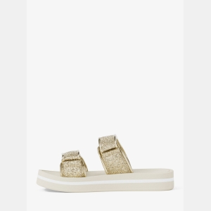 Michael Kors Outlet Foster Glitter-Embellished Slide Sandal - Image 4