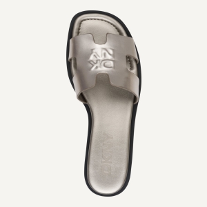 DKNY COLUMBA FLAT SLIDE - Champagne - Image 4
