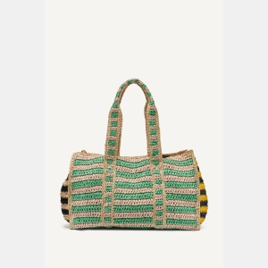 DKNY NESSA RAFFIA TOTE - Multi - Image 5