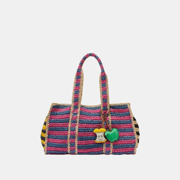 DKNY NESSA RAFFIA TOTE - Multi