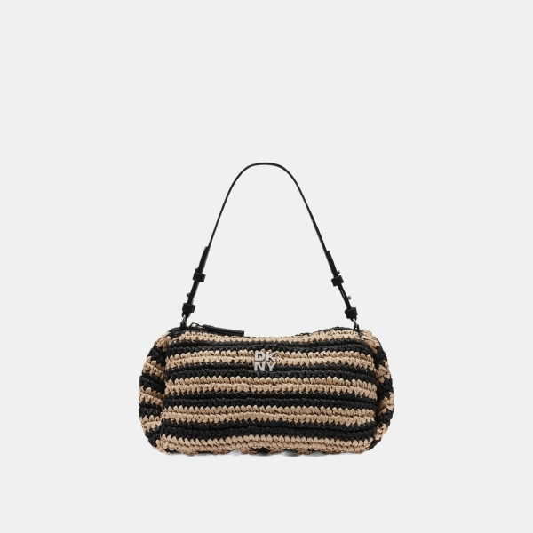 DKNY REMY SHOULDER BAG - Black/Natural