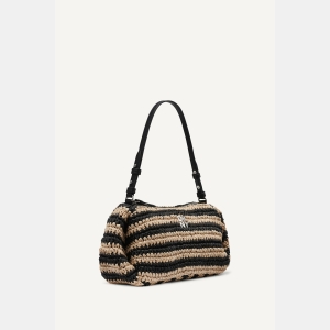 DKNY REMY SHOULDER BAG - Black/Natural - Image 4