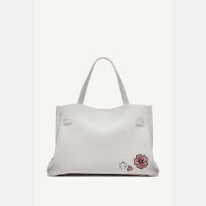 DKNY BRYAR LARGE SATCHEL - Marshmallow - Image 6