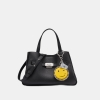 DKNY BRYAR SMALL SATCHEL - Black/Silver