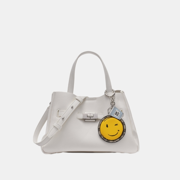 DKNY BRYAR SMALL SATCHEL - Marshmallow