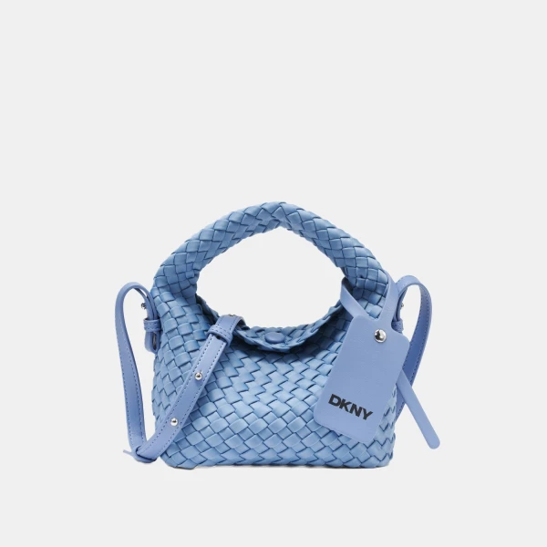 DKNY GISELLE WOVEN NEOPRENE CROSSBODY BAG - Liberty Sky