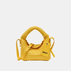 DKNY GISELLE WOVEN NEOPRENE CROSSBODY BAG - Taxi Yellow