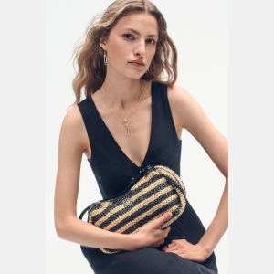 DKNY REMY SHOULDER BAG - Black/Natural - Image 3