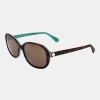 Kate Spade Women's Polarized Brown Oval Sunglasses - Havana Turquoise